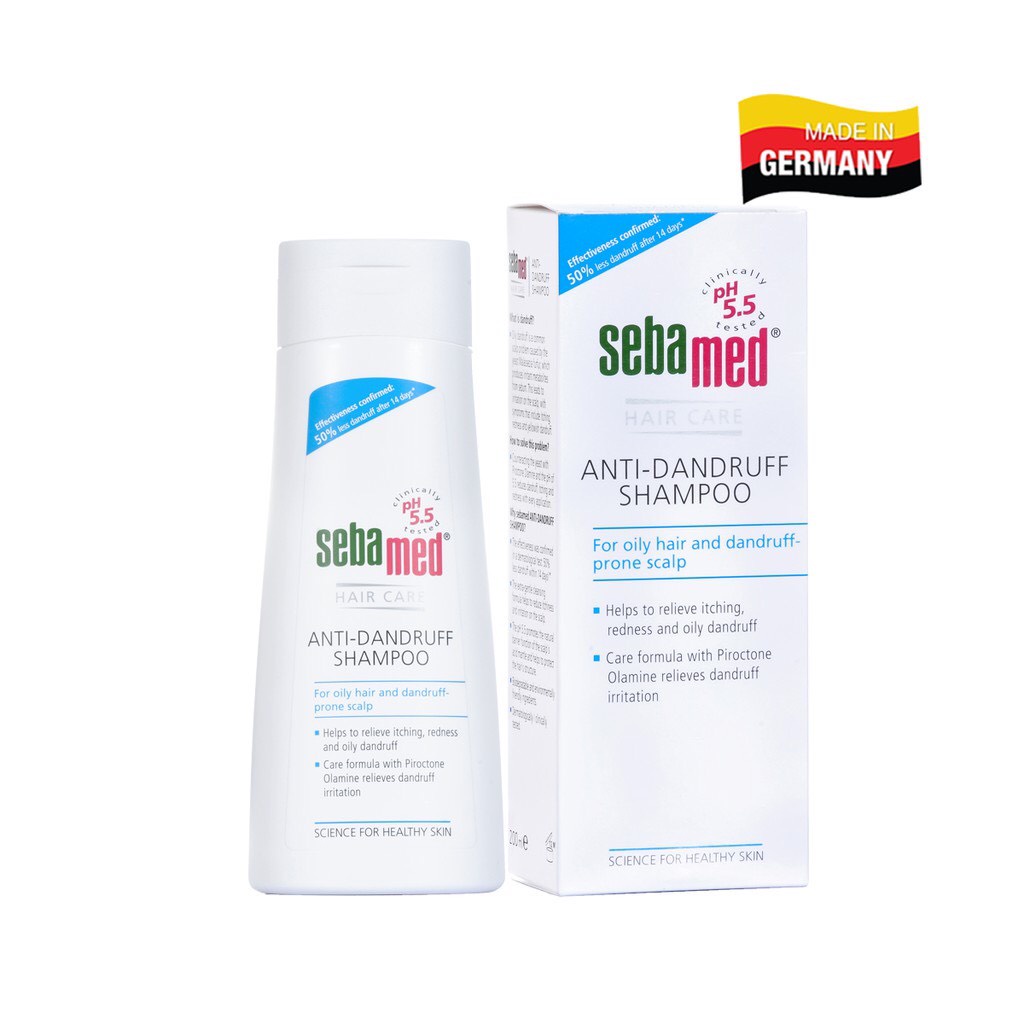 Dầu gội giúp giảm gàu Sebamed Hair Care Anti-Dandruff Shampoo pH5.5