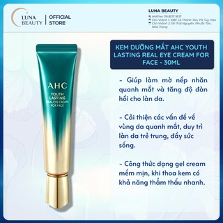 Kem Dưỡng Mắt AHC Youth Lasting Real Eye Cream For Face-30mL