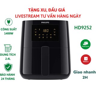 [Bảo hành 24 tháng] Nồi chiên không dầu Philips size nhỏ 2,4 lít HD9200 - HD9252 - Chính hãng