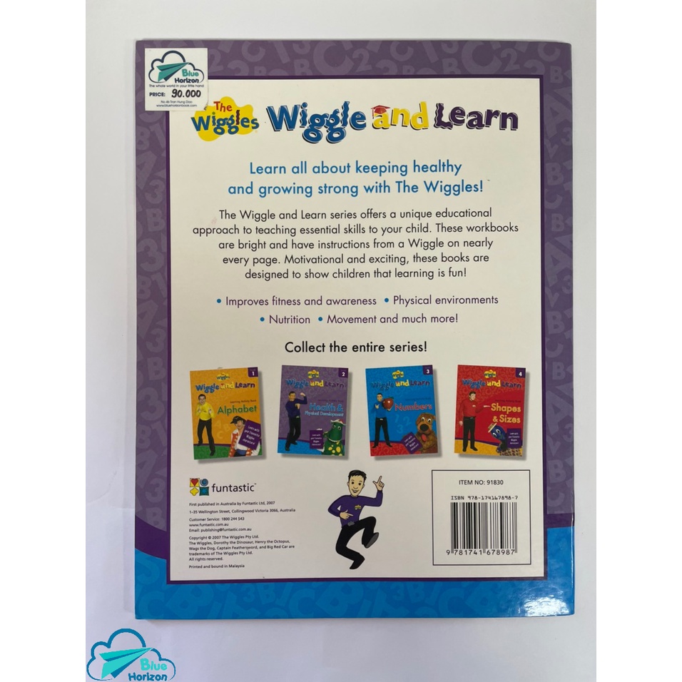 Sách Usborne học kĩ năng bằng tiếng Anh cho trẻ Wiggle and Learn Health & Physical Development