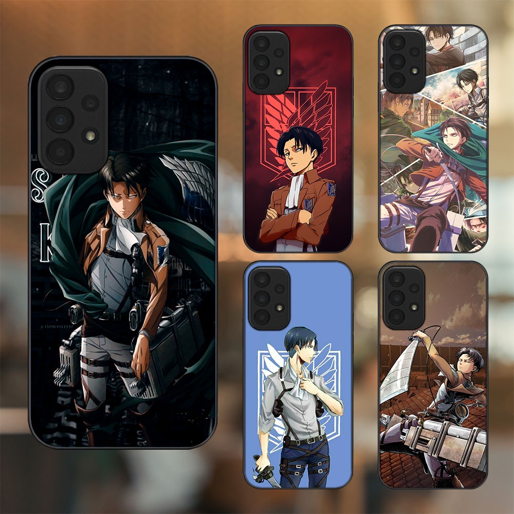 Ốp lưng Samsung A23 viền đen in hình Levi Ackerman Attack On Titan