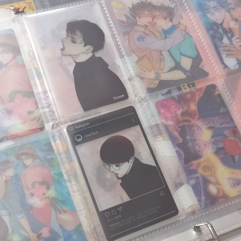 Card trong, thẻ bài bo góc viền đen instagram Missing Love offical