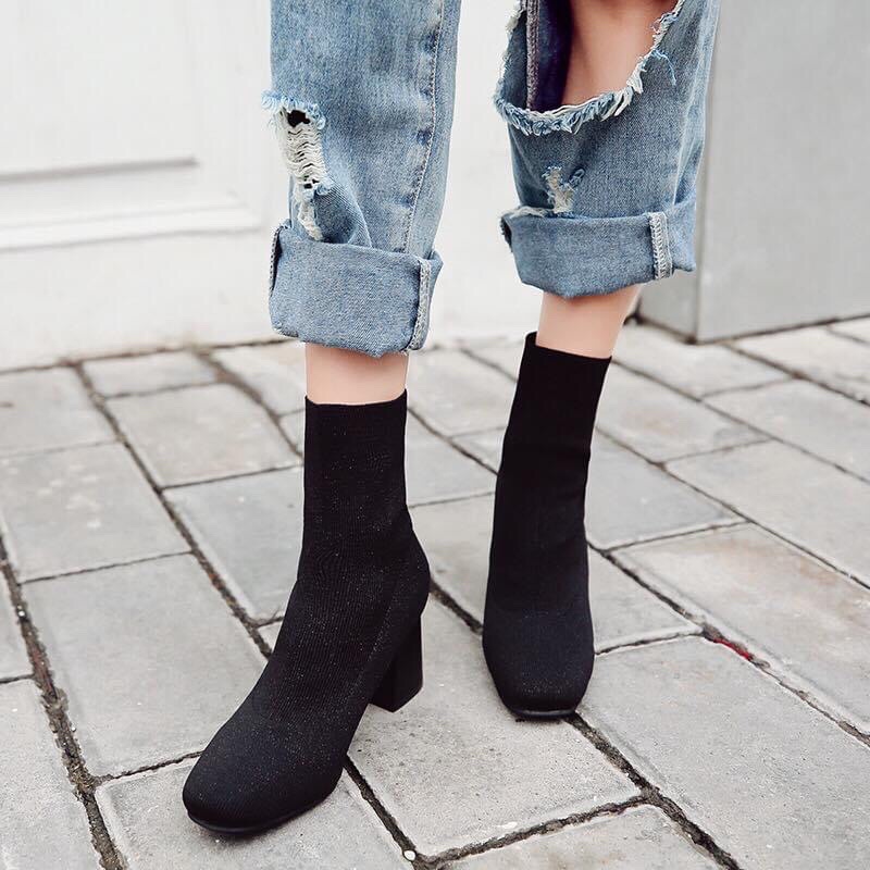 Bốt chun nữ dáng lửng ZR xuất full box MS-3633