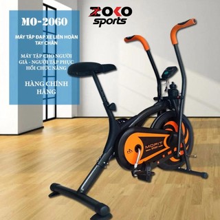 Xe đạp tập cho người già mofit mo 2060 tập toàn thân, yên điều chỉnh cao thấp đồng hồ đo nhịp tim - zoko sport