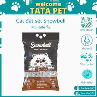 Cát vệ sinh cho mèo Snowbell mùi Cafe - Cát đất sét giá rẻ cho mèo - cát than hoạt tính mùi cafe
