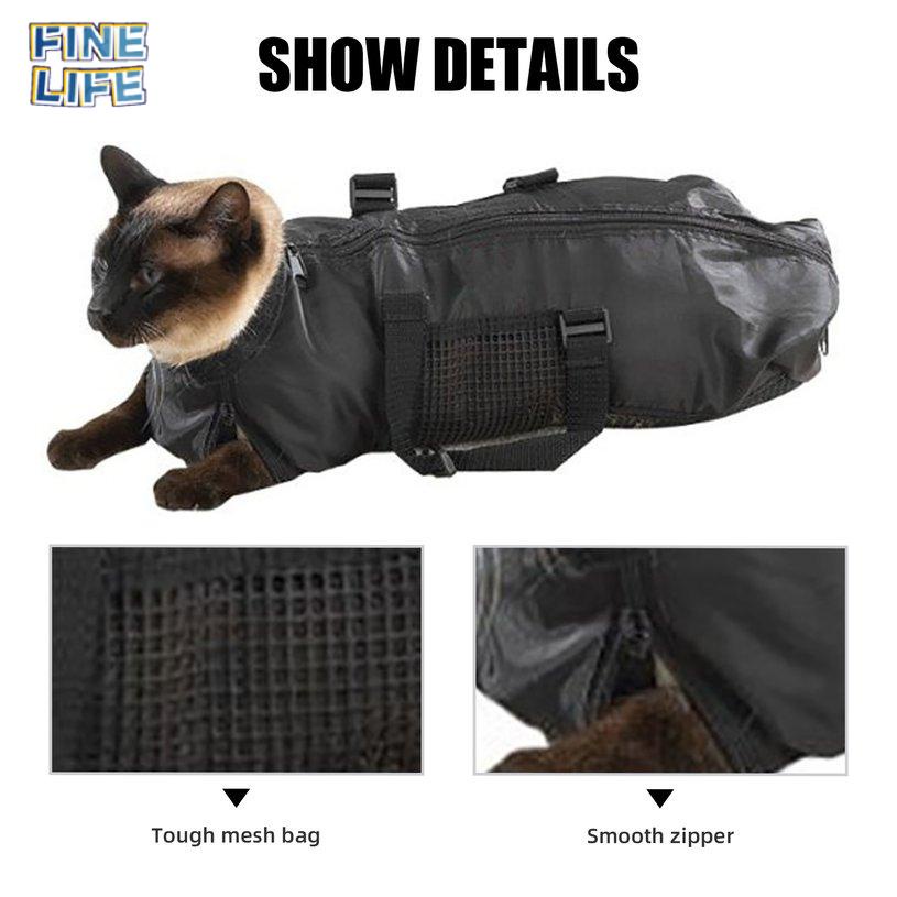 Cat Restraint Bags Nail Trim Grooming Bathing Muzzle Examining Pet Supply