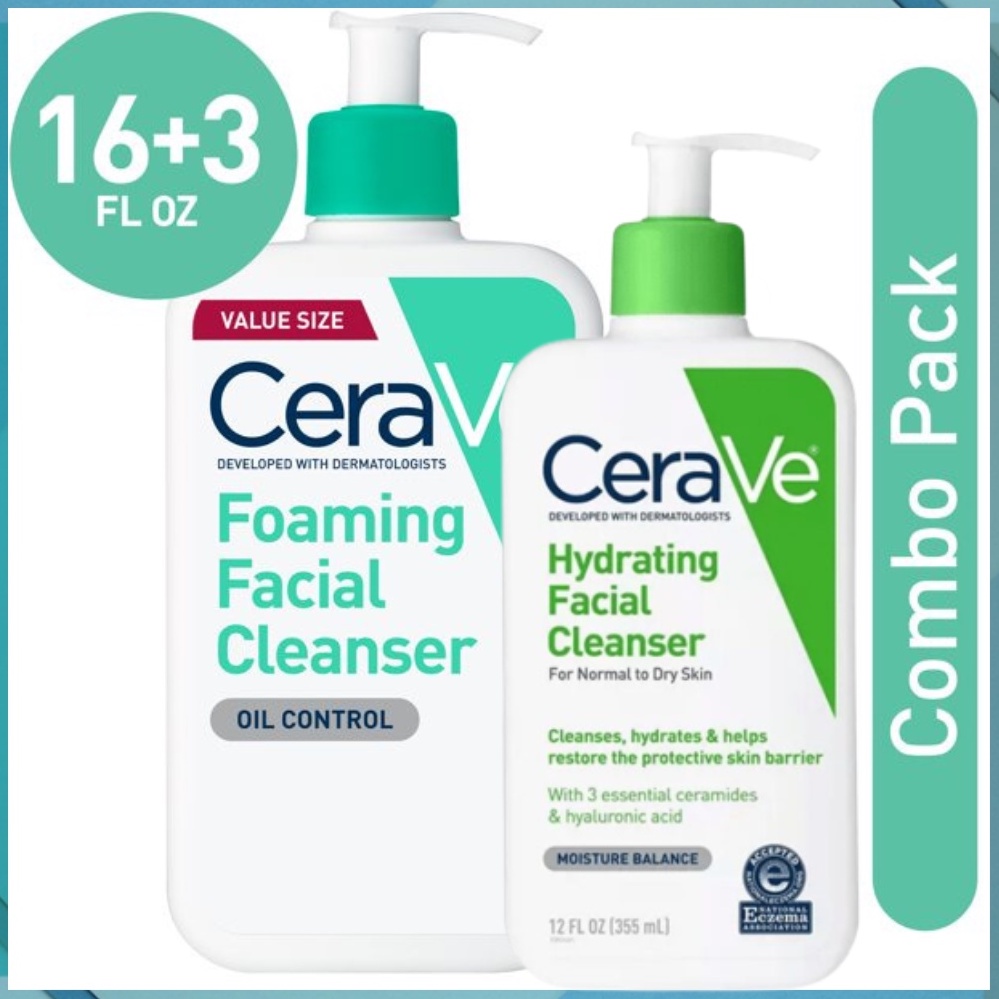 Sữa rửa mặt cerave foaming facial cleanser dành cho da dầu da khô và da khô 236ml