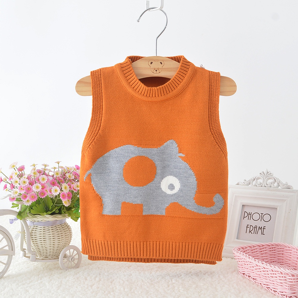 Áo Gile Len Cao Cấp Cho Bé Từ 1-5 Tuổi , Áo Khoác Gile Trẻ Em, Chất Cotton Len Dày-Mềm-Ấm