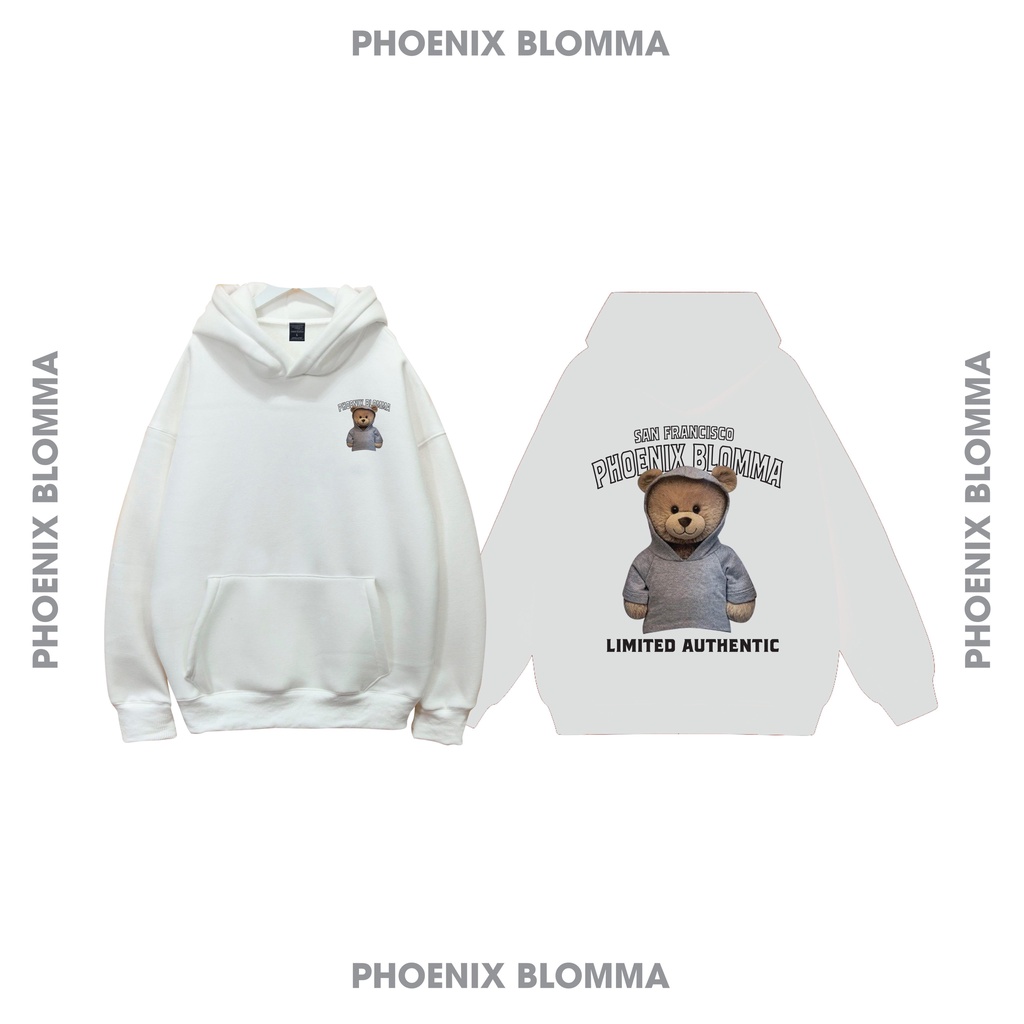 Áo hoodie unisex nam nữ chât nỉ form rộng in hình teddy siêu đẹp dày dặn ấm áp dễ phối đồ - Td136