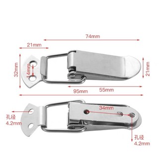 Móc khoá mỏ vịt, lật lẫy khoá, móc hòm size 74mm