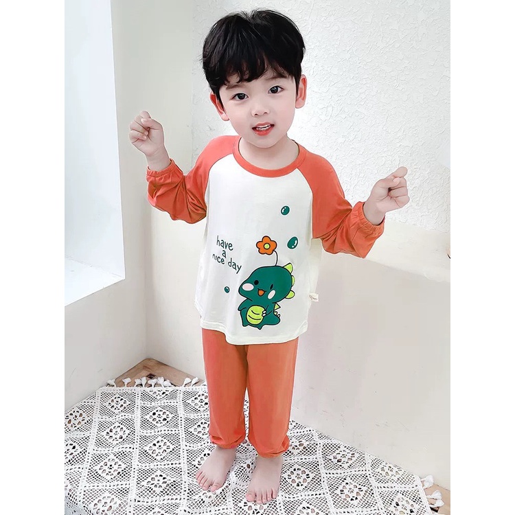 Bộ quần áo trẻ em 7-27kg dài tay Minky Mom Gấu Bông X cho bé trai bé gái, vải thun lạnh cao cấp siêu co giãn và mềm mịn