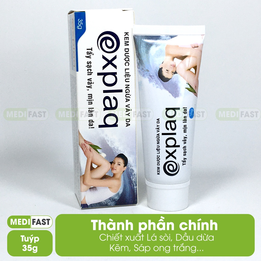 Kem Explaq Giảm Vảy Nến, Á Sừng, Eczema, Dưỡng Da, Sạch Tế Bào Chết, Vảy Da Từ Thảo Dược - Tuýp 35g