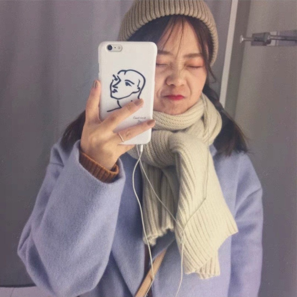 Khăn Choàng Cổ Màu Sắc Đơn Giản Phong Cách Retro Nhật Bản Cho Cặp Đôi