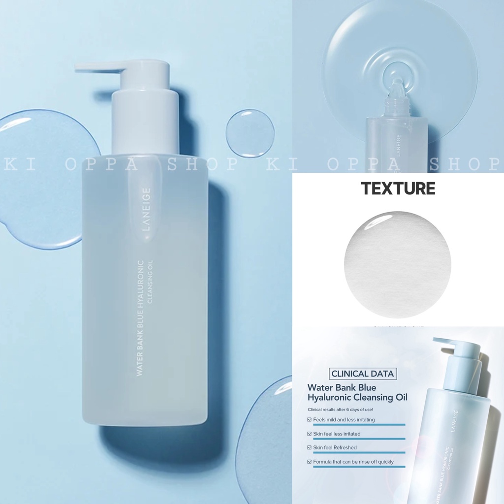 Dầu tẩy trang dưỡng ẩm LANEIGE Water Bank Blue Hyaluronic Cleansing Oil