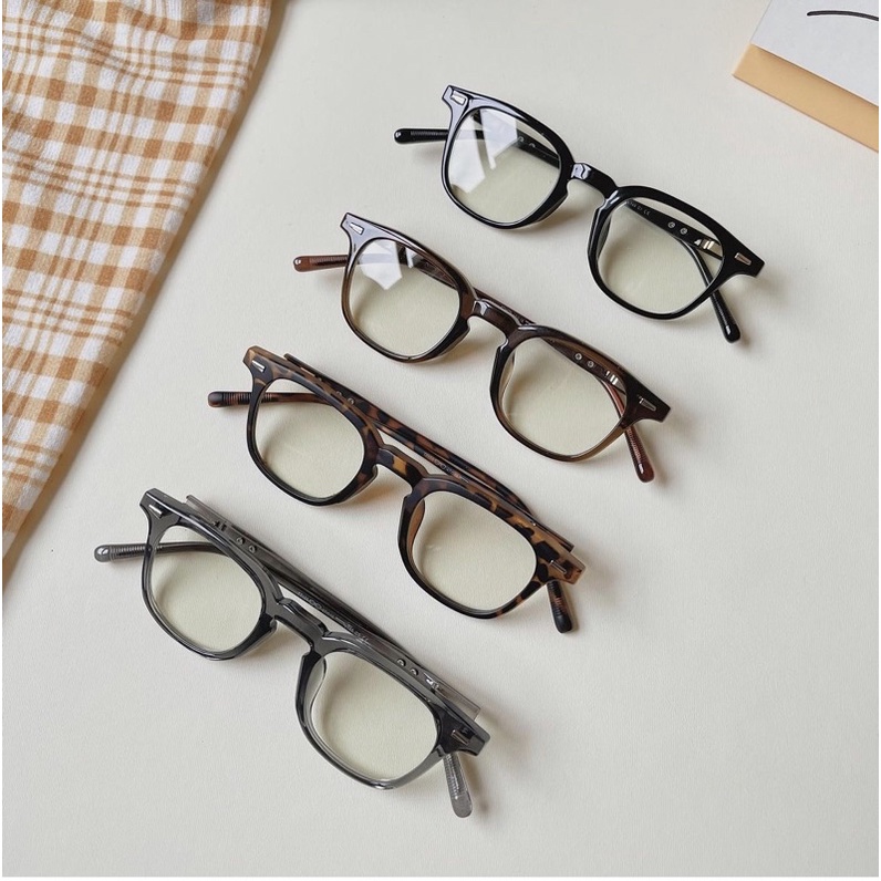 Kính giả cận, Gọng kính cận vuông nam nữ nhựa Acetate cao cấp viền dày dặn 7156 phù hợp mặt nhỏ, vừa Jolie eyewear