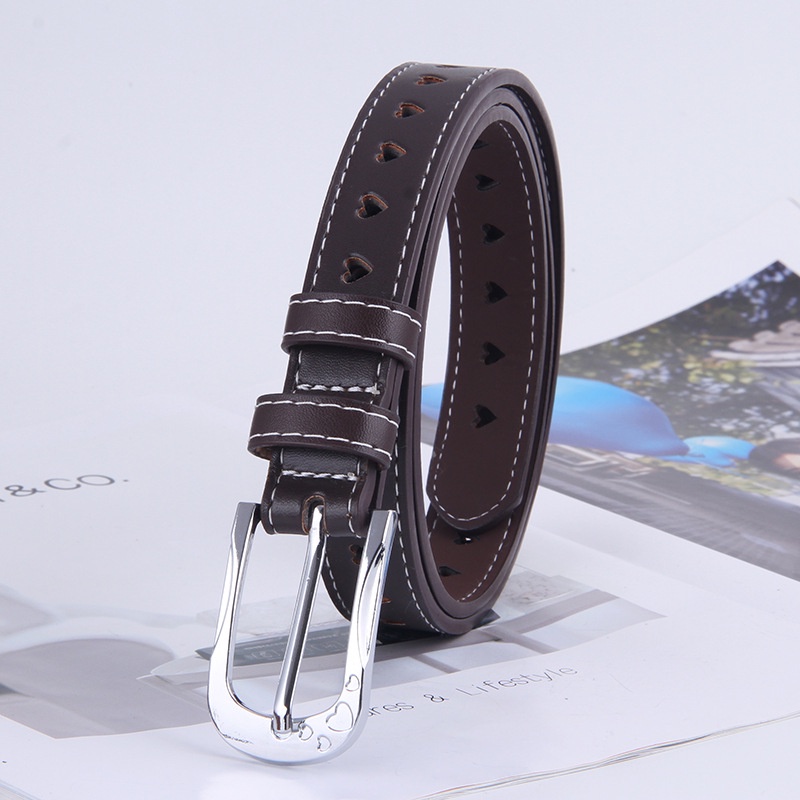 Thắt Lưng Họa Tiết Trái Tim Đơn Giản Phong Cách Retro Với 5 Màu Tùy Chọn Cho Nữ