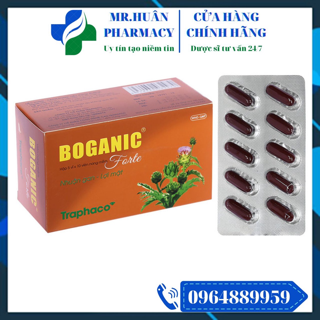Boganic Traphaco (Hộp 50 viên nang mềm) - Viên uống hỗ trợ bổ gan
