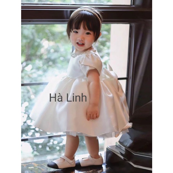 Đầm công chúa bé gái, váy tay sen đính đá thôi nôi , đi tiệc cho bé.