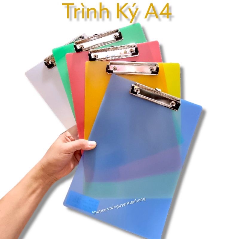 Bìa trình ký nhựa A4 loại đẹp, kẹp tài liệu A4
