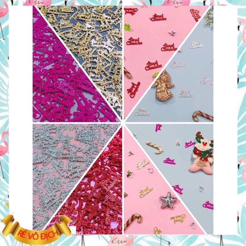 Set 24 chữ Merry Christmas trang trí cây thông, vòng Nguyệt quế, nhà cửa dịp Giáng Sinh