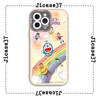 Ốp lưng iphone và samsung xiaomi oppo cạnh vuông Jicase Doraemon và các bạn 
