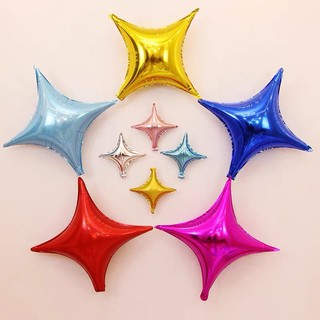 Bóng bay sinh nhật , bóng nhôm ngôi sao 4 cánh,bóng nhôm 10 inch vàng ,bạc