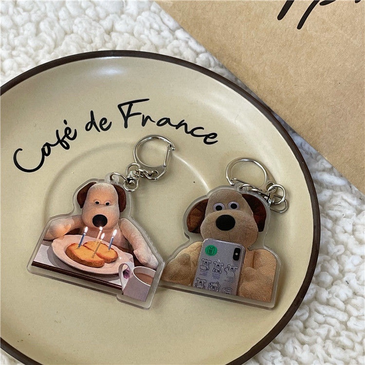 Móc Khóa acrylic Hình Cún Con Dễ Thương Xinh Xắn