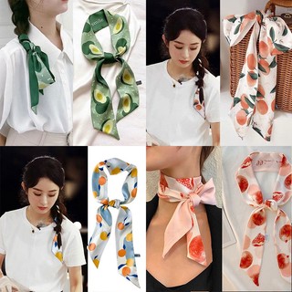 1 Khăn Quàng Cổ Vải Lụa Twilly Hình Trái Cây Thời Trang Cho Nữ WJ1117-02