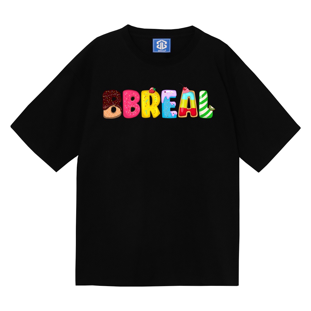 Áo thun tay lỡ BBREAL Donut form rộng unisex nam nữ 100% Cotton