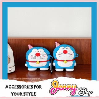 Vỏ Tai Nghe Airpods 3 2 1 Pro Ốp Bảo Vệ Airpod Hình Doraemon Chất Liệu Silicon Dẻo-Jerry Shop