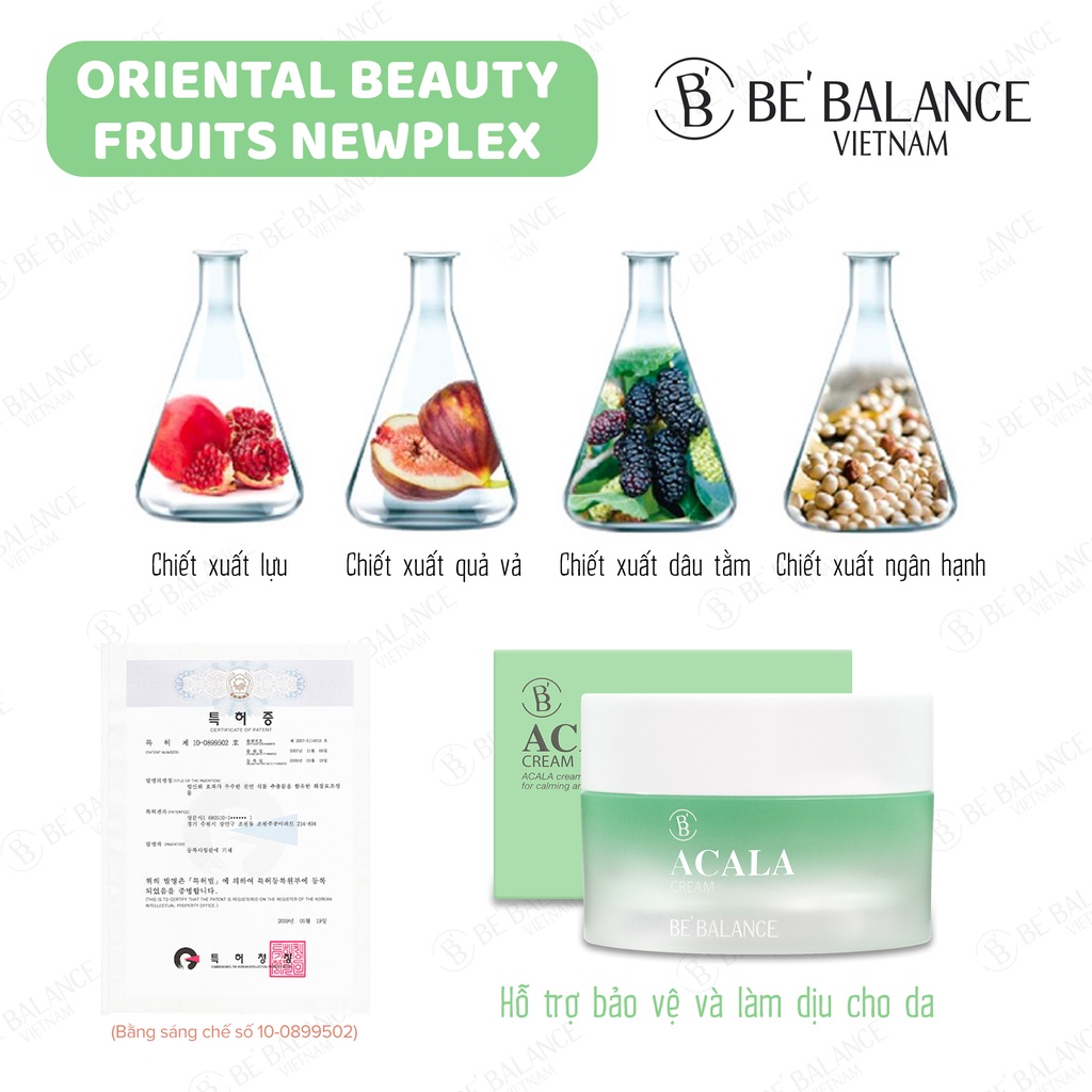 (PO02) Kem Dưỡng Be'Balance ACALA CREAM Chuyên Sâu giúp Da Ngừa Mụn 50ml