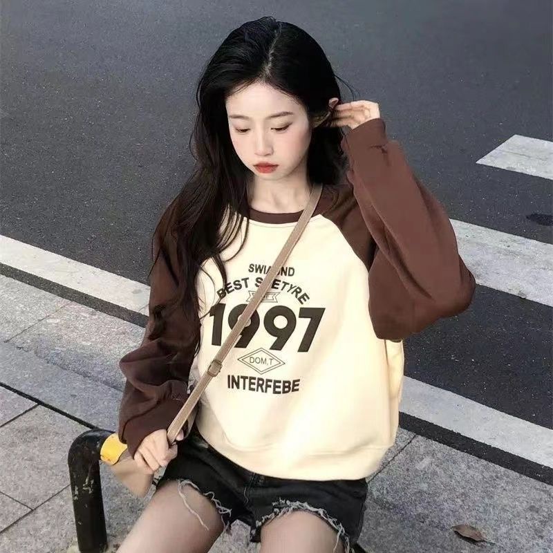 Áo Thun Tay Dài Dáng Rộng Phong Cách Hàn Quốc Thời Trang Xuân Thu Mới 2022