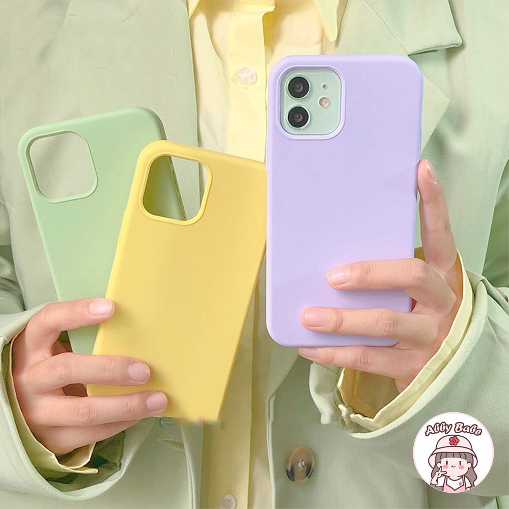 Ốp Điện Thoại Silicon TPU Mềm Mỏng Chống Va Đập Màu Kẹo Cho IPhone 14 Pro Max 11 7Plus 13 12 11 Pro Max X XS XR