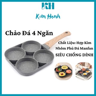 Chảo 4 ngăn chiên rán trứng làm khuôn bánh 4 ngăn 4 lỗ chống dính - kh