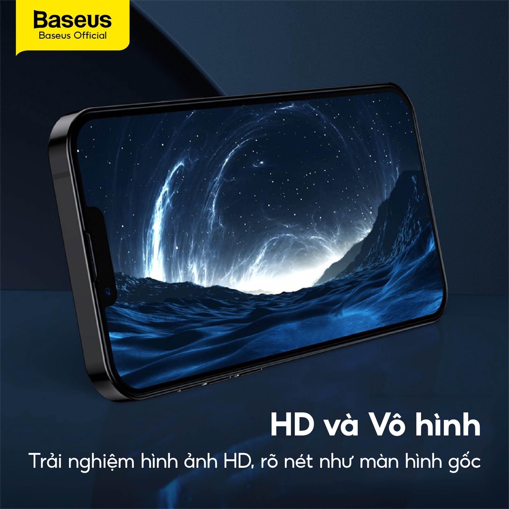 Kính cường lực toàn màn hình siêu bền Baseus siêu mỏng 0,25mm 0,3mm cho Series 12/12Pro