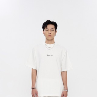 Áo thun RECIN Basic, trắng/ đen