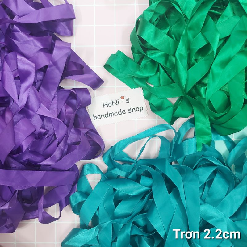 Ruy Băng Lụa Satin 2.2cm Nhiều Màu Gói Quà, Trang Trí, Handmade
