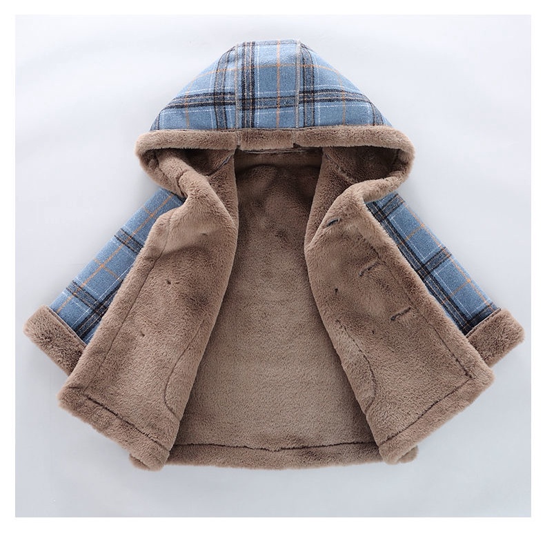 Áo Khoác Len Lót Lông Cừu Dày Thời Trang Thu Đông 2022 Mới Cho Bé Trai