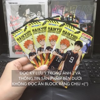 Pack Clear Card 1 Haikyuu gói thẻ nhân phẩm random Chàng Khổng Lồ Tí Hon HQ