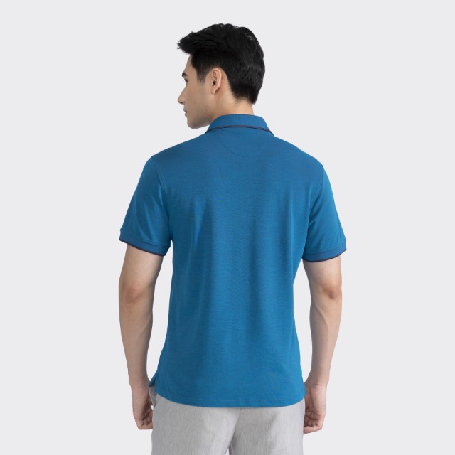 Áo polo nam INSIDEMEN chất thoáng khí thoải mái vải cotton trơn basic phối bo có viền tay kiểu dáng công sở IPS005S2