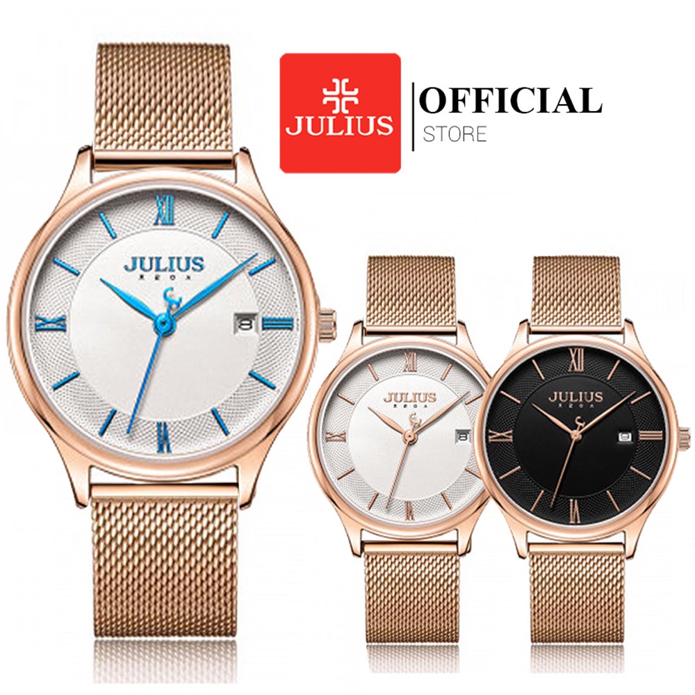 Đồng hồ nam Julius JA-1328 dây thép | Julius Official