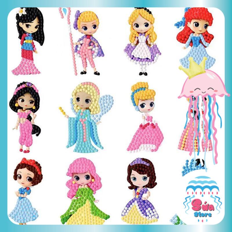 Tranh đính đá sticker cho bé, đồ chơi đính đá DIY trang trí sách, đồ thủ công cho bé dán điện thoại di động TDDA01