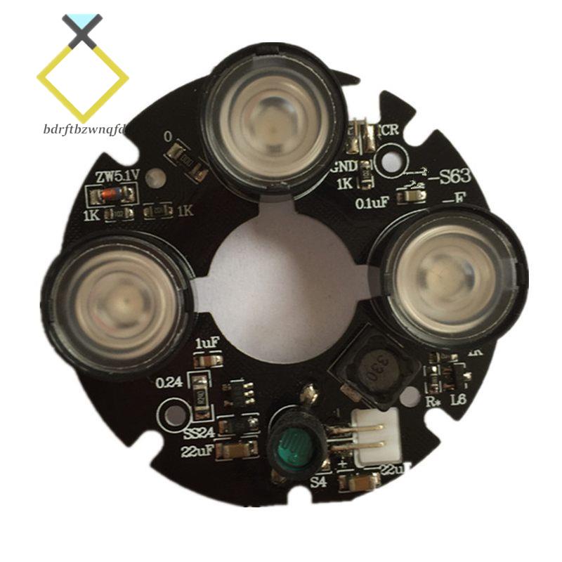 3 mảng IR led Spot Light Hồng ngoại 3x Bảng LED IR cho camera quan sát tầm nhìn ban đêm (đường kính 