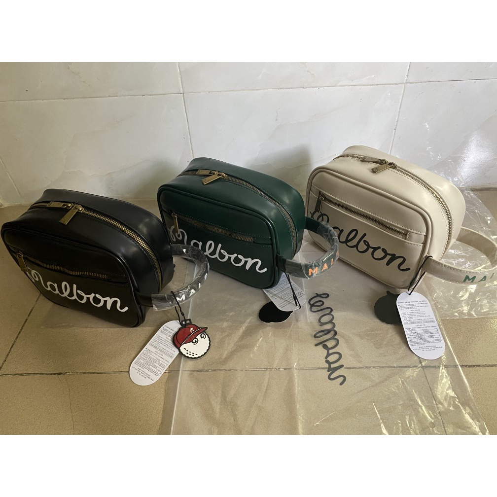 Túi Golf cầm tay da bóng cao cấp Malbon Hàn Quốc 2023