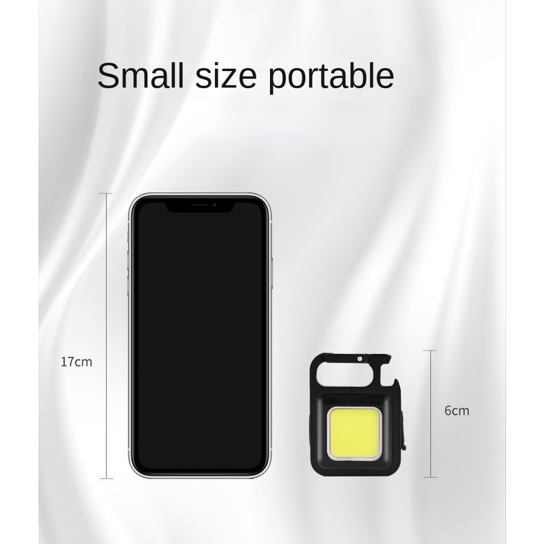 Móc Khóa Đèn LED COB Mini Sạc USB Tiện Dụng Mos Shop