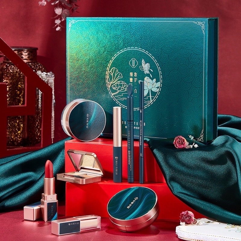 Bộ trang điểm set makeup đầy đủ 8 món cơ bản tiện dụng chính hãng Youliyoula - Món quà tặng cho bạn gái người yêu phụ nữ