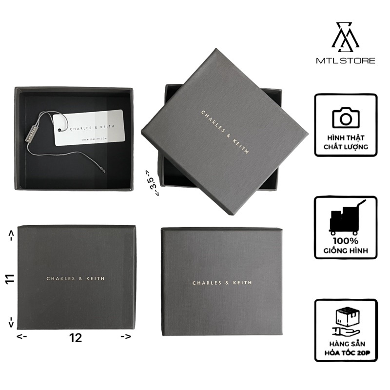 HỘP ĐỰNG VÍ MINI CHARLES & KEITH SIZE 12*11*3.5CM