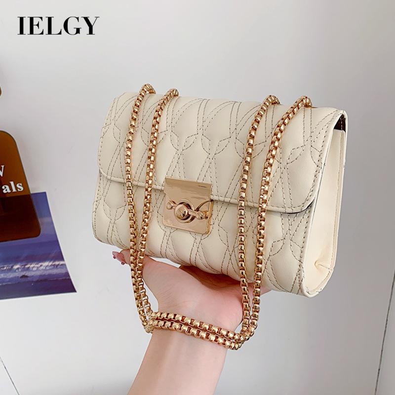 Túi Đeo Vai Dây Xích Màu Đen Đơn Giản Thời Trang Cho Nữ