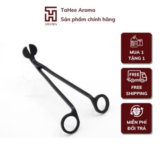 Phụ kiện chăm sóc nến thơm Kéo cắt bấc nến màu đen TAHEE AROMA chất liệu thép không gỉ
