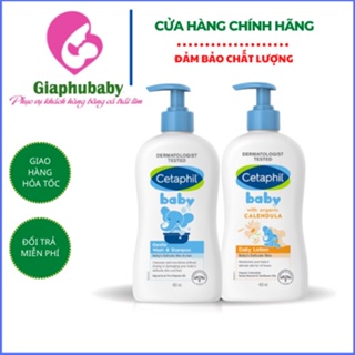 Sữa tắm gội cetaphil ( 230ml - 400ml ) cho bé - Gentle Wash and Shampoo - organic